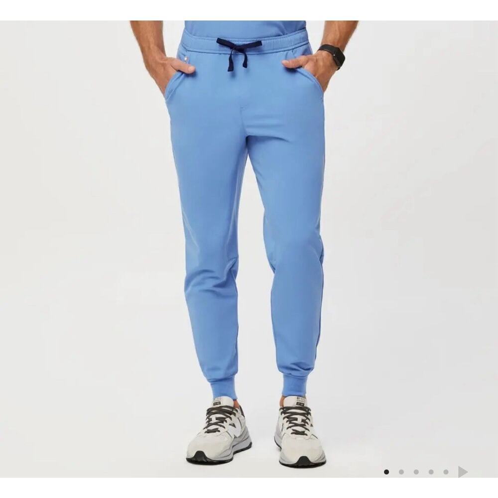 Figs M Ciel Blue Tansen Jogger Scrub Pants Cargo Nurse Dr. Vet Surgeon Work Wear